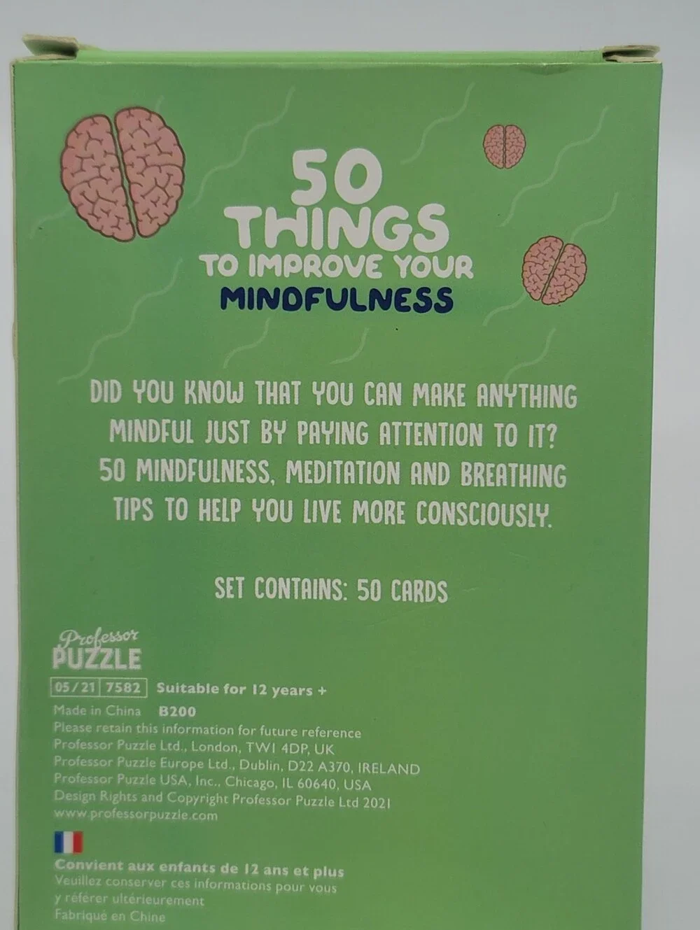 Professor Puzzle 50 Things Mindfulness Keep You Active Card Decks Set of 2